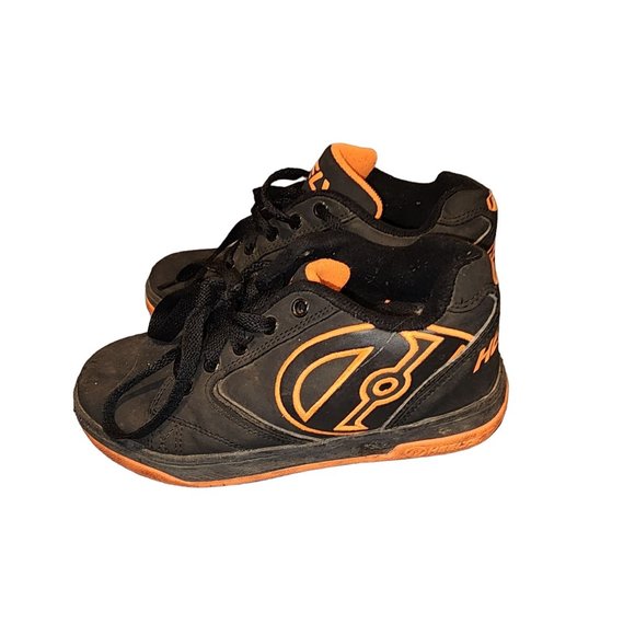 Heelys Propel Tennis shoes Orange Black youth size 2 - Picture 4 of 6